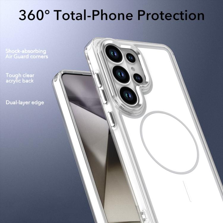 For Samsung Galaxy S24 Ultra 5G Bright Shadow Two-color MagSafe Magnetic Phone Case