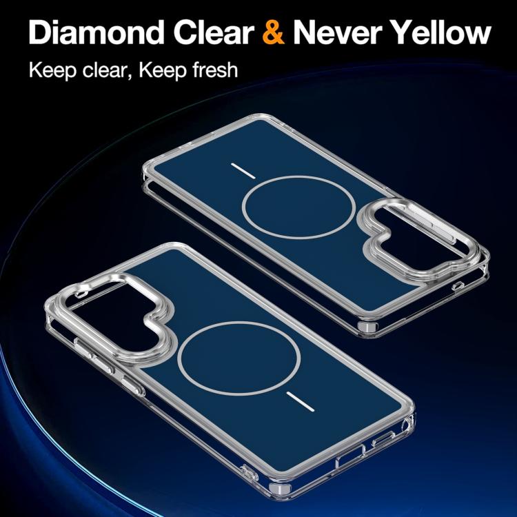 For Samsung Galaxy S25 Ultra 5G Bright Shadow Two-color MagSafe Magnetic Phone Case