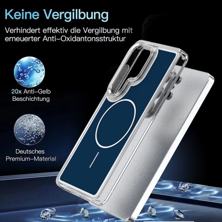 For Samsung Galaxy S25 Ultra 5G Bright Shadow Two-color MagSafe Magnetic Phone Case