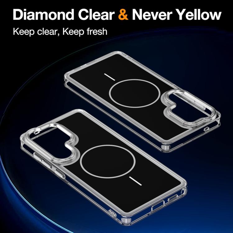 For Samsung Galaxy S25 Ultra 5G Bright Shadow Two-color MagSafe Magnetic Phone Case