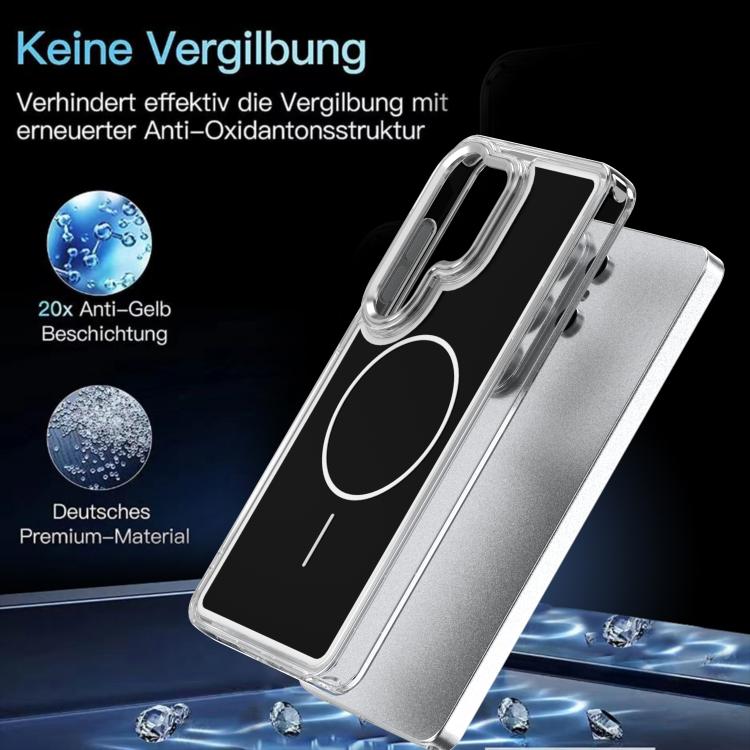 For Samsung Galaxy S25 Ultra 5G Bright Shadow Two-color MagSafe Magnetic Phone Case