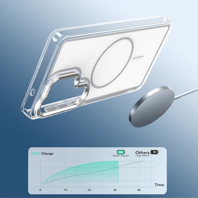 For Samsung Galaxy S25 Ultra 5G Bright Shadow Two-color MagSafe Magnetic Phone Case
