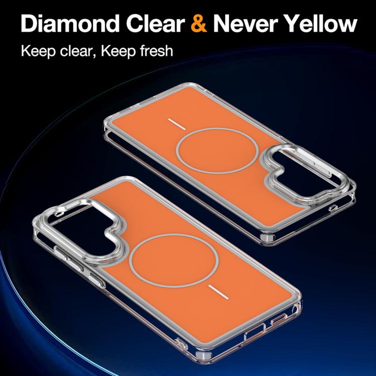 For Samsung Galaxy S26 Ultra 5G Bright Shadow Two-color MagSafe Magnetic Phone Case