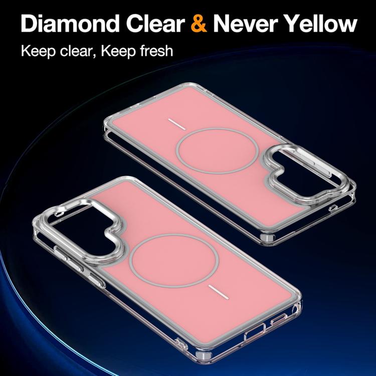 For Samsung Galaxy S26 Ultra 5G Bright Shadow Two-color MagSafe Magnetic Phone Case