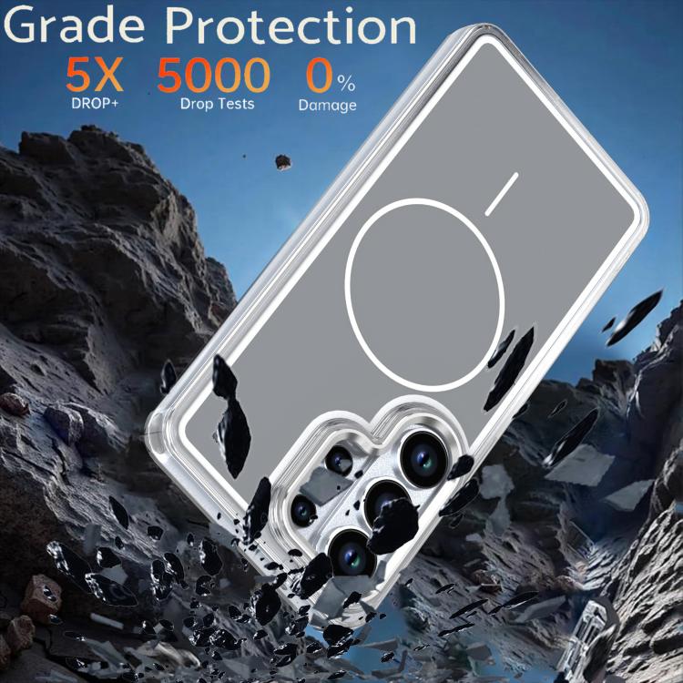 For Samsung Galaxy S26 Ultra 5G Bright Shadow Two-color MagSafe Magnetic Phone Case