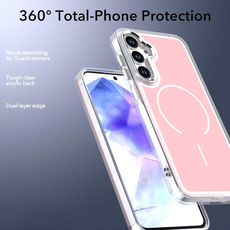 For Samsung Galaxy A17 5G Bright Shadow Two-color MagSafe Magnetic Phone Case