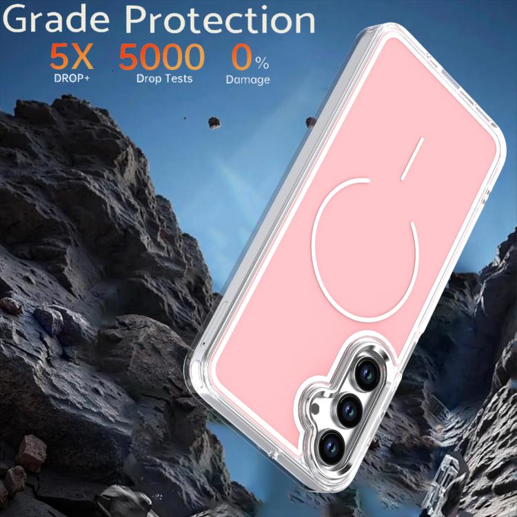 For Samsung Galaxy A17 5G Bright Shadow Two-color MagSafe Magnetic Phone Case