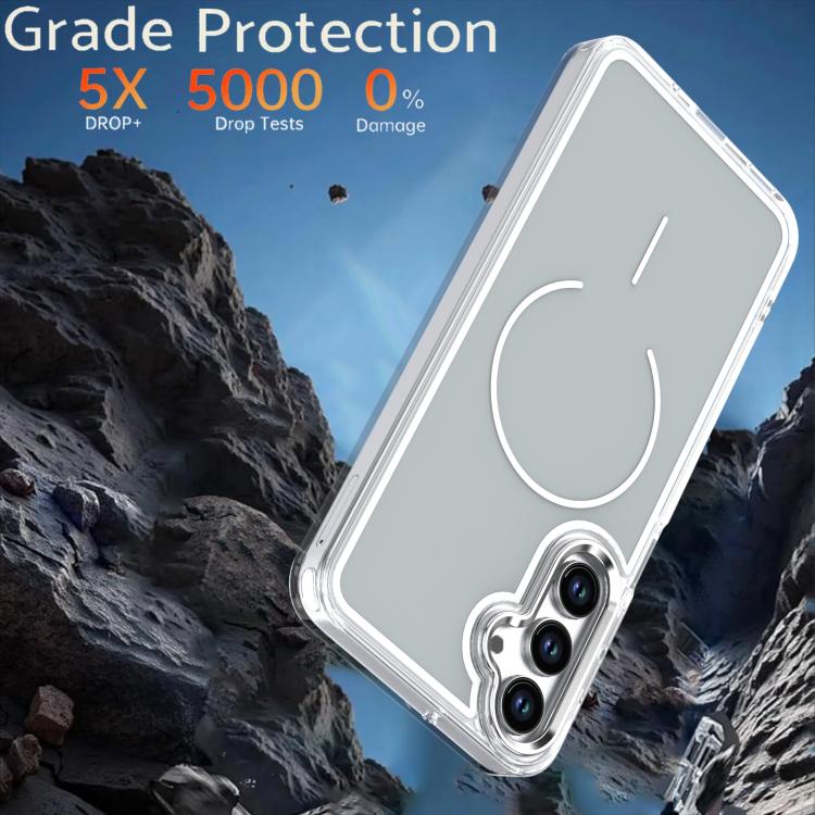 For Samsung Galaxy A17 5G Bright Shadow Two-color MagSafe Magnetic Phone Case