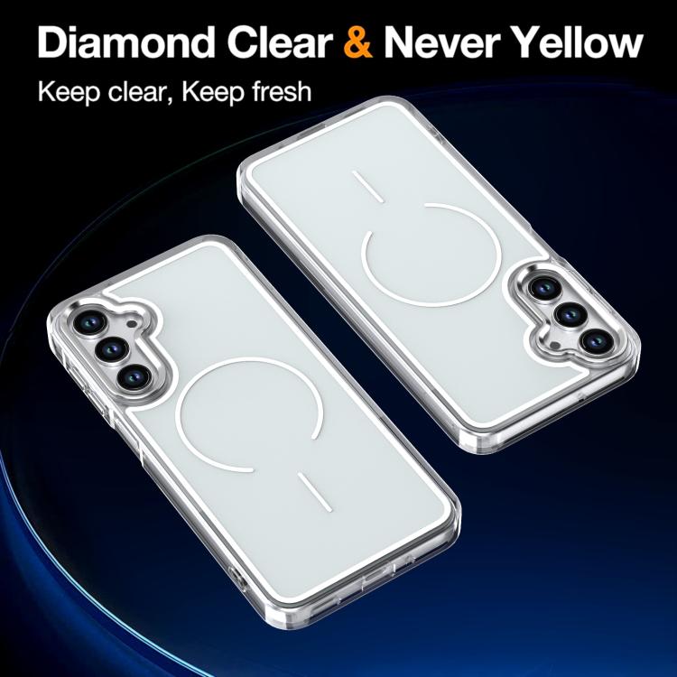 For Samsung Galaxy A17 5G Bright Shadow Two-color MagSafe Magnetic Phone Case