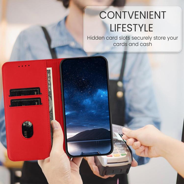 For Itel A80 Tulips Butterfly Pattern Magnetic Vegan Leather Phone Case
