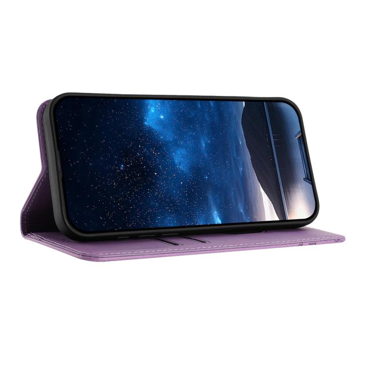 For Tecno Camon 40 Tulips Butterfly Pattern Magnetic Vegan Leather Phone Case