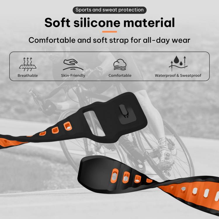 For Fitbit Versa 4 / 3 / Sense2 / 1 xDfind Flat-head Dual-color Silicone Watch Band