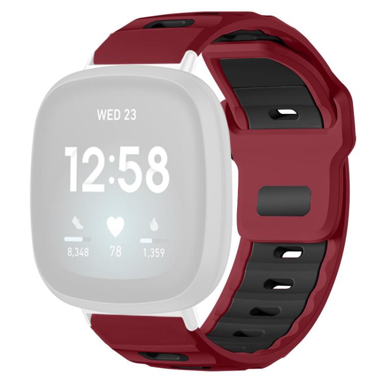 For Fitbit Versa 4 / 3 / Sense2 / 1 xDfind Flat-head Dual-color Silicone Watch Band