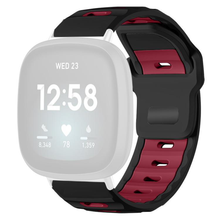 For Fitbit Versa 4 / 3 / Sense2 / 1 xDfind Flat-head Dual-color Silicone Watch Band