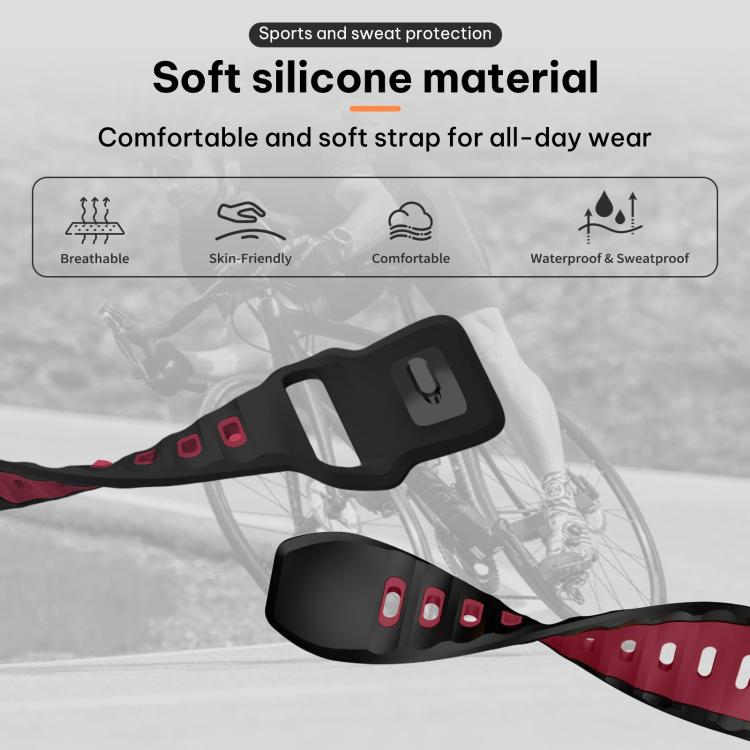 For Fitbit Versa 4 / 3 / Sense2 / 1 xDfind Flat-head Dual-color Silicone Watch Band