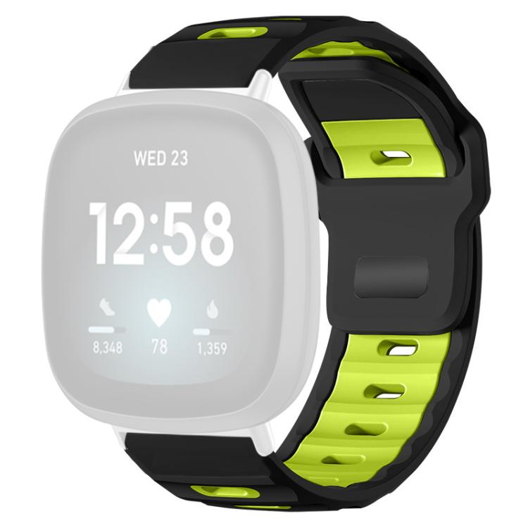 For Fitbit Versa 4 / 3 / Sense2 / 1 xDfind Flat-head Dual-color Silicone Watch Band