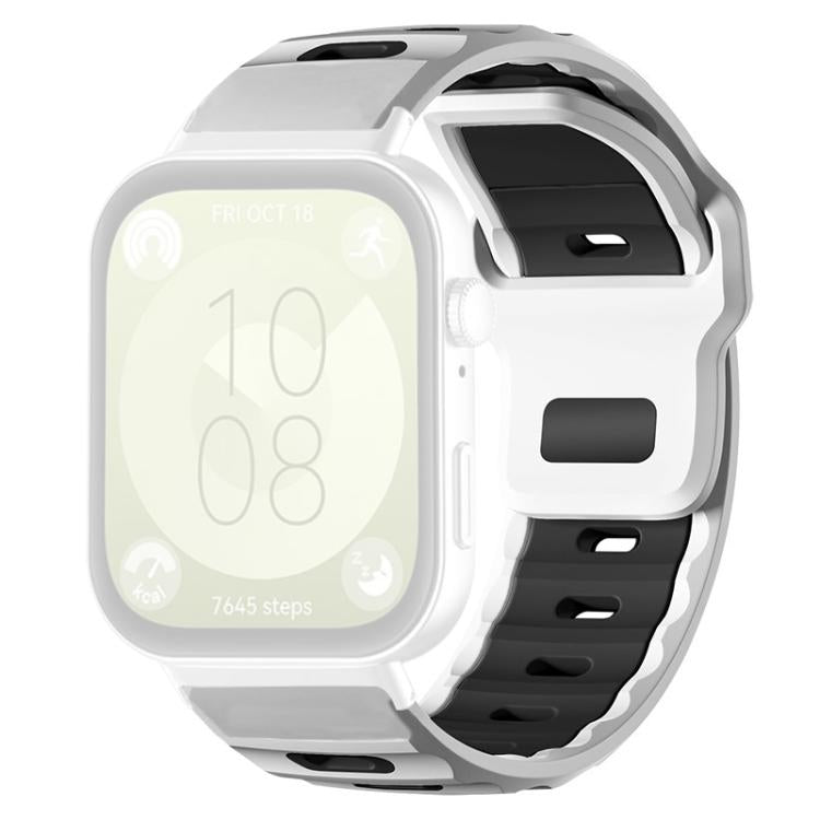 For Huawei Watch Fit4 Pro / Fit4 / Fit3 xDfind Flat-head Dual-color Silicone Watch Band