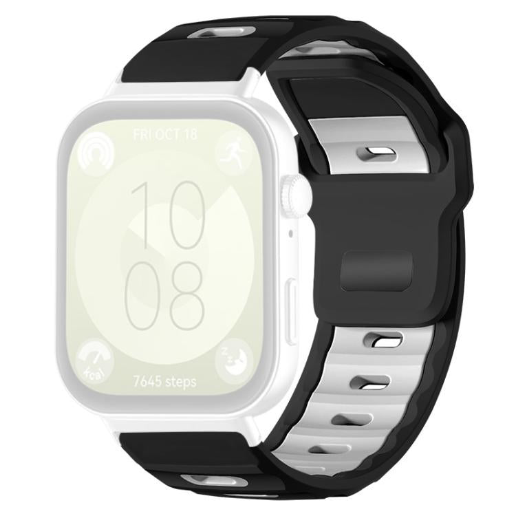 For Huawei Watch Fit4 Pro / Fit4 / Fit3 xDfind Flat-head Dual-color Silicone Watch Band