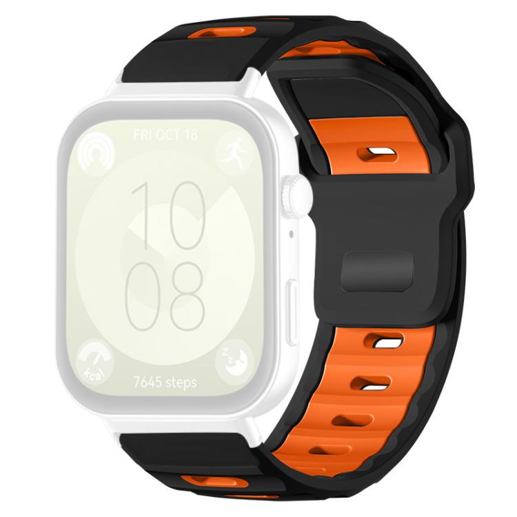 For Huawei Watch Fit4 Pro / Fit4 / Fit3 xDfind Flat-head Dual-color Silicone Watch Band