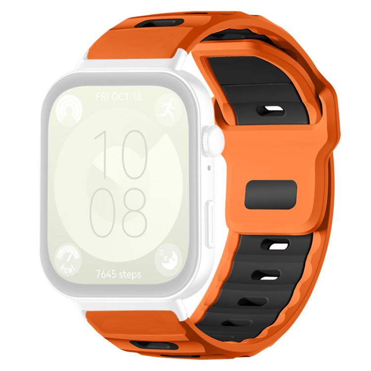 For Huawei Watch Fit4 Pro / Fit4 / Fit3 xDfind Flat-head Dual-color Silicone Watch Band
