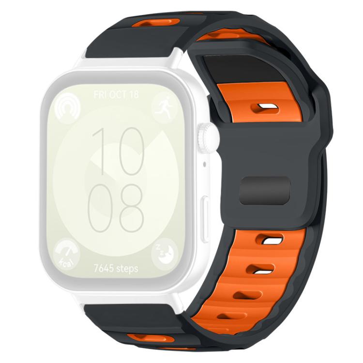 For Huawei Watch Fit4 Pro / Fit4 / Fit3 xDfind Flat-head Dual-color Silicone Watch Band