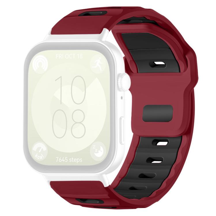 For Huawei Watch Fit4 Pro / Fit4 / Fit3 xDfind Flat-head Dual-color Silicone Watch Band