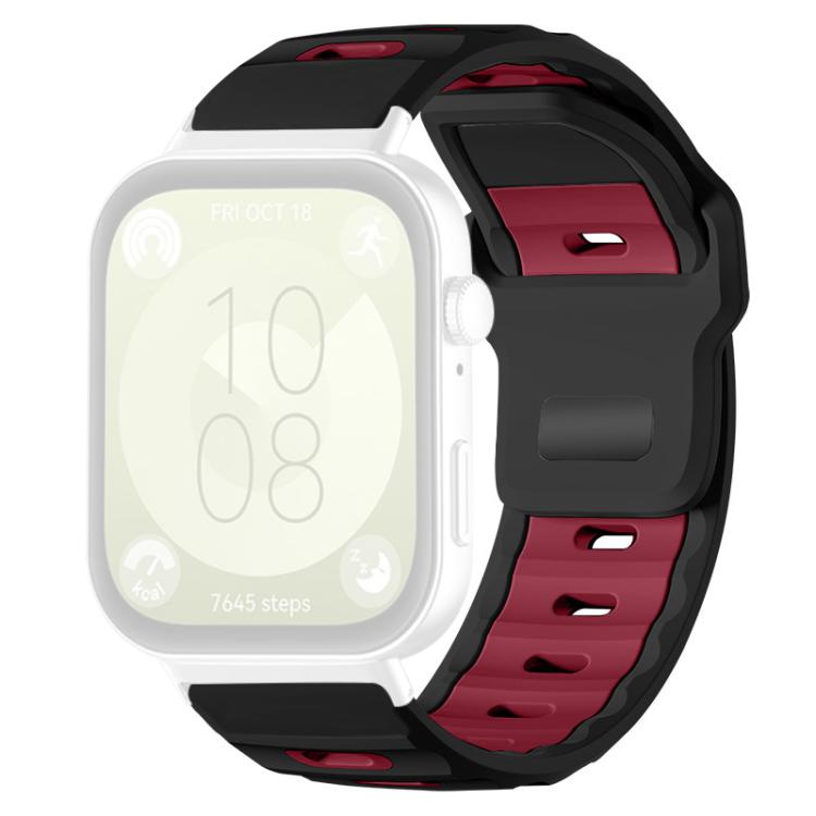 For Huawei Watch Fit4 Pro / Fit4 / Fit3 xDfind Flat-head Dual-color Silicone Watch Band