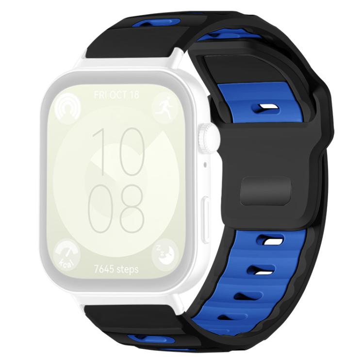 For Huawei Watch Fit4 Pro / Fit4 / Fit3 xDfind Flat-head Dual-color Silicone Watch Band