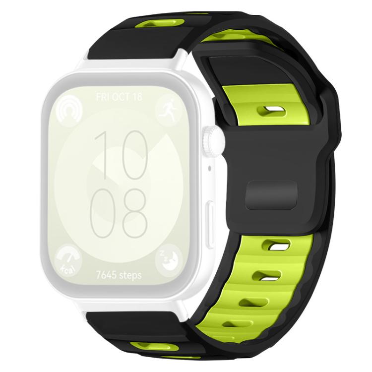 For Huawei Watch Fit4 Pro / Fit4 / Fit3 xDfind Flat-head Dual-color Silicone Watch Band