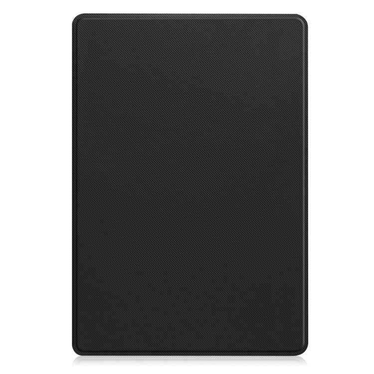 For Samsung Galaxy Tab A11+ Twill Fabric Vegan Leather Smart Tablet Case with Pen Tray & Holder