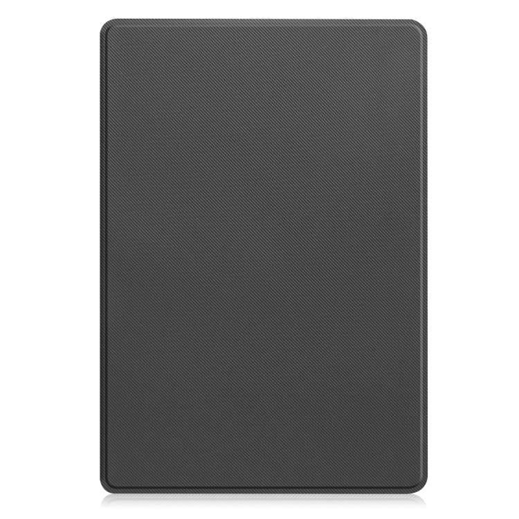 For Samsung Galaxy Tab A11+ Twill Fabric Vegan Leather Smart Tablet Case with Pen Tray & Holder