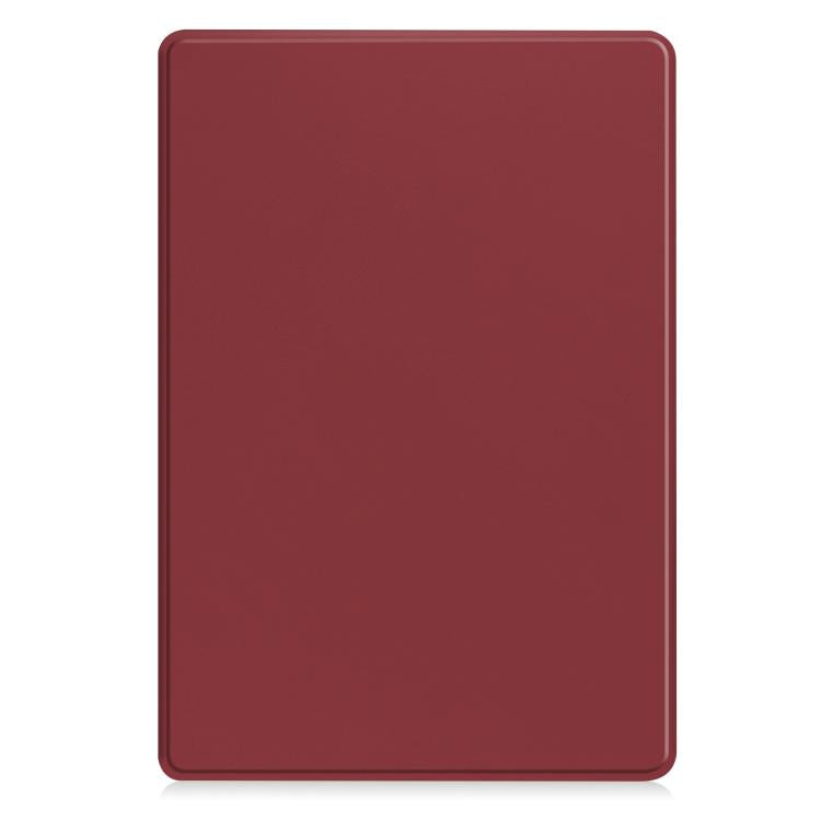 For Samsung Galaxy Tab A11+ Twill Fabric Vegan Leather Smart Tablet Case with Pen Tray & Holder