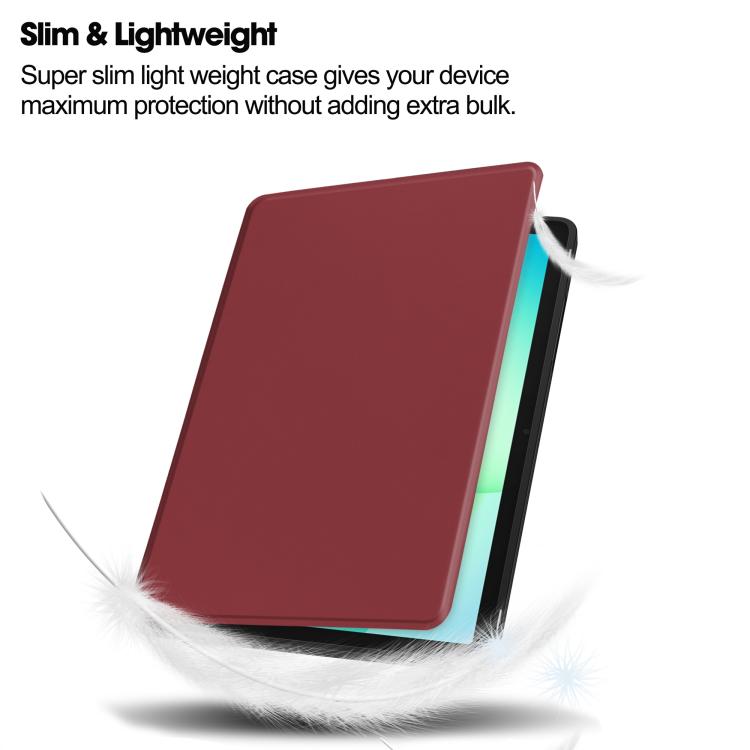 For Samsung Galaxy Tab A11+ Twill Fabric Vegan Leather Smart Tablet Case with Pen Tray & Holder