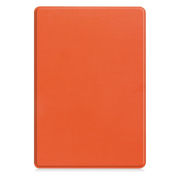 For Samsung Galaxy Tab A11+ Twill Fabric Vegan Leather Smart Tablet Case with Pen Tray & Holder