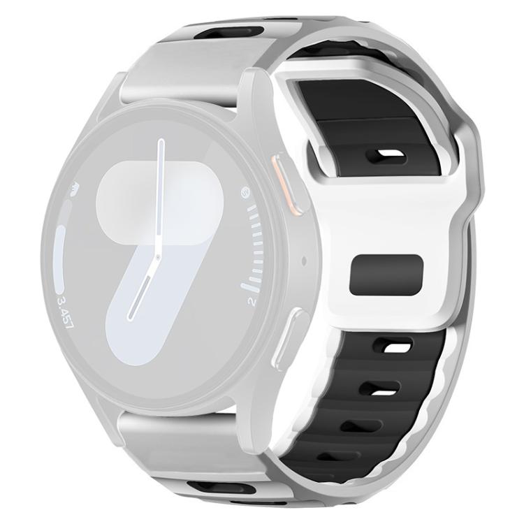 For Samsung Galaxy Watch7 / FE / 6 / 5 / 4 xDfind Flat-head Dual-color Silicone Watch Band