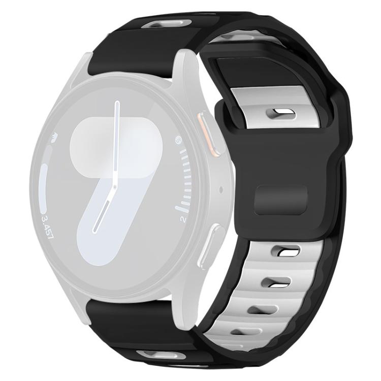 For Samsung Galaxy Watch7 / FE / 6 / 5 / 4 xDfind Flat-head Dual-color Silicone Watch Band