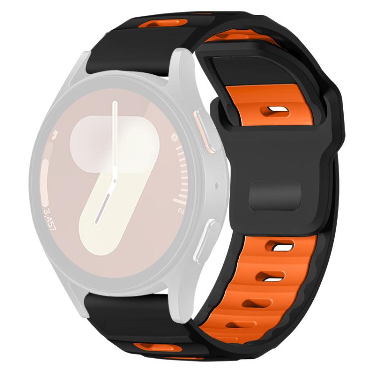 For Samsung Galaxy Watch7 / FE / 6 / 5 / 4 xDfind Flat-head Dual-color Silicone Watch Band