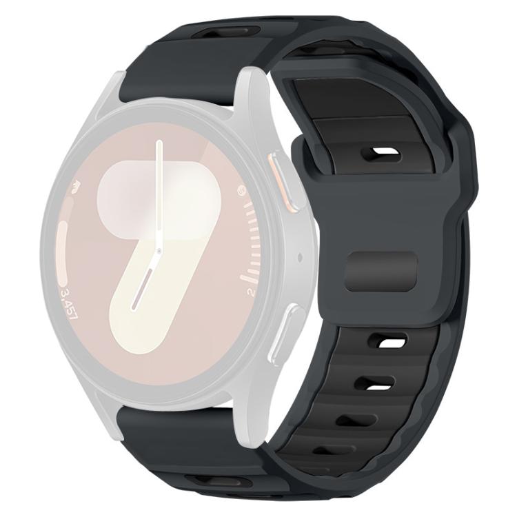 For Samsung Galaxy Watch7 / FE / 6 / 5 / 4 xDfind Flat-head Dual-color Silicone Watch Band