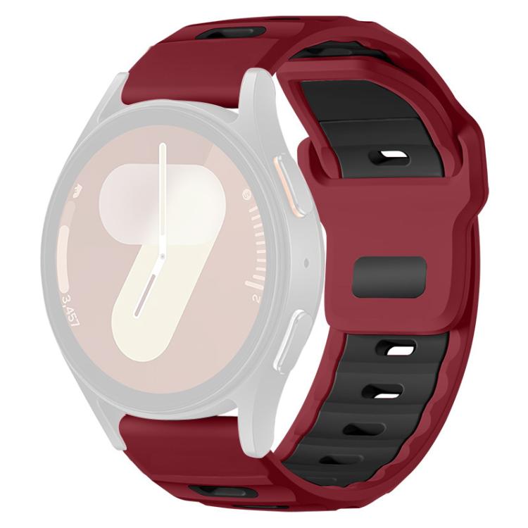 For Samsung Galaxy Watch7 / FE / 6 / 5 / 4 xDfind Flat-head Dual-color Silicone Watch Band