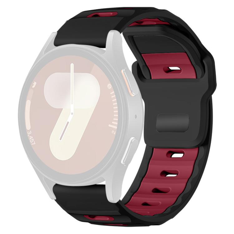 For Samsung Galaxy Watch7 / FE / 6 / 5 / 4 xDfind Flat-head Dual-color Silicone Watch Band