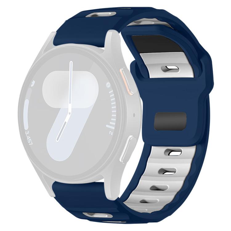 For Samsung Galaxy Watch7 / FE / 6 / 5 / 4 xDfind Flat-head Dual-color Silicone Watch Band