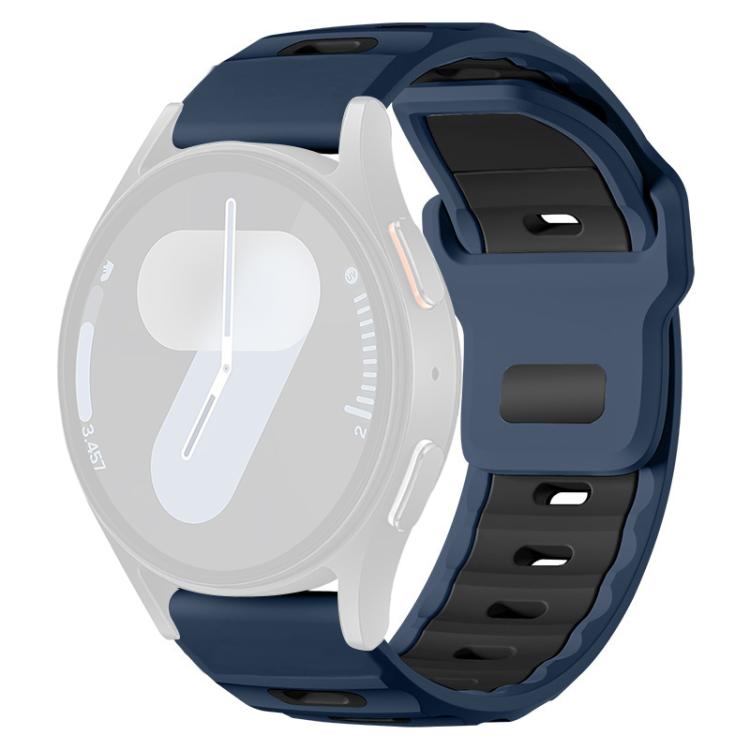 For Samsung Galaxy Watch7 / FE / 6 / 5 / 4 xDfind Flat-head Dual-color Silicone Watch Band