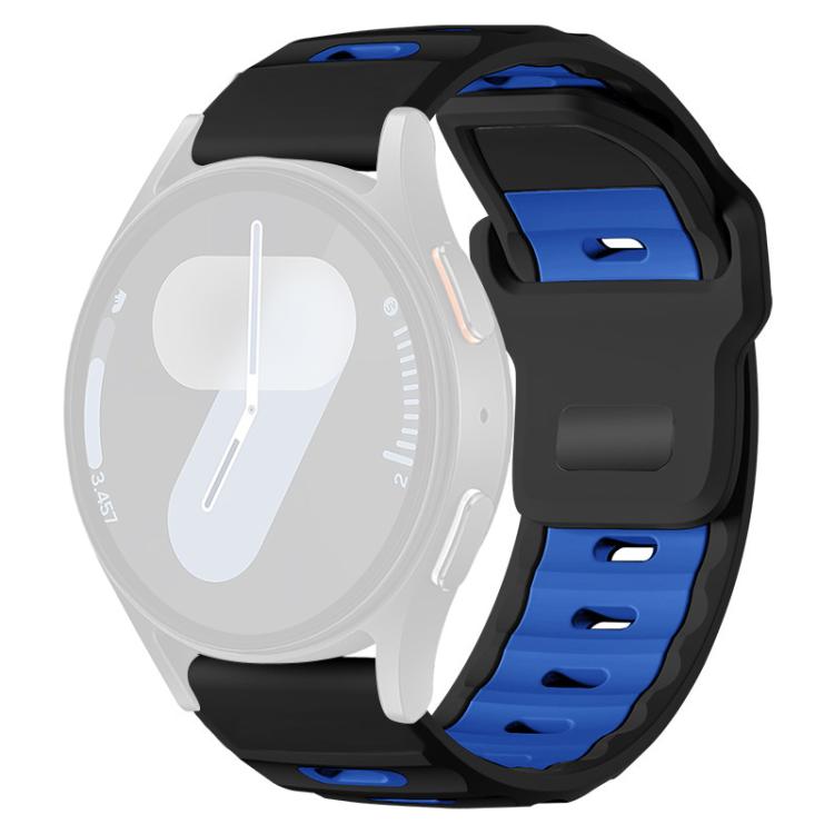 For Samsung Galaxy Watch7 / FE / 6 / 5 / 4 xDfind Flat-head Dual-color Silicone Watch Band
