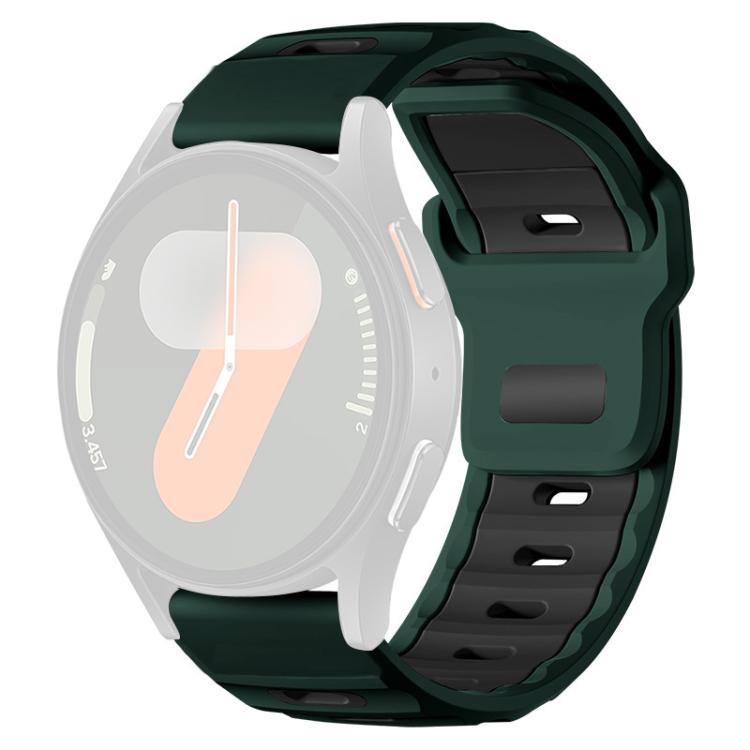 For Samsung Galaxy Watch7 / FE / 6 / 5 / 4 xDfind Flat-head Dual-color Silicone Watch Band