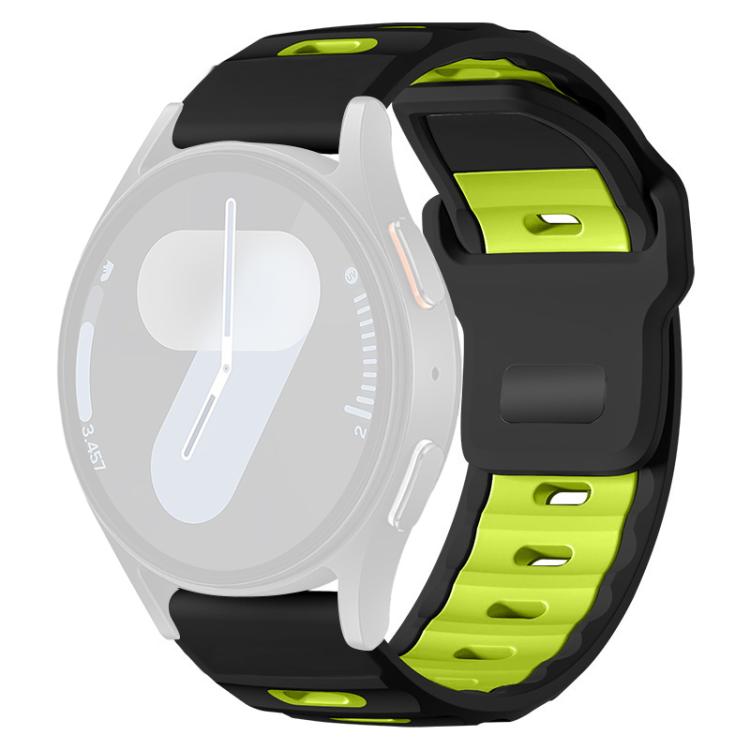 For Samsung Galaxy Watch7 / FE / 6 / 5 / 4 xDfind Flat-head Dual-color Silicone Watch Band