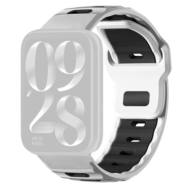 For Xiaomi Band 10 Pro / 9 Pro / Redmi Watch 6 xDfind Flat-head Dual-color Silicone Watch Band