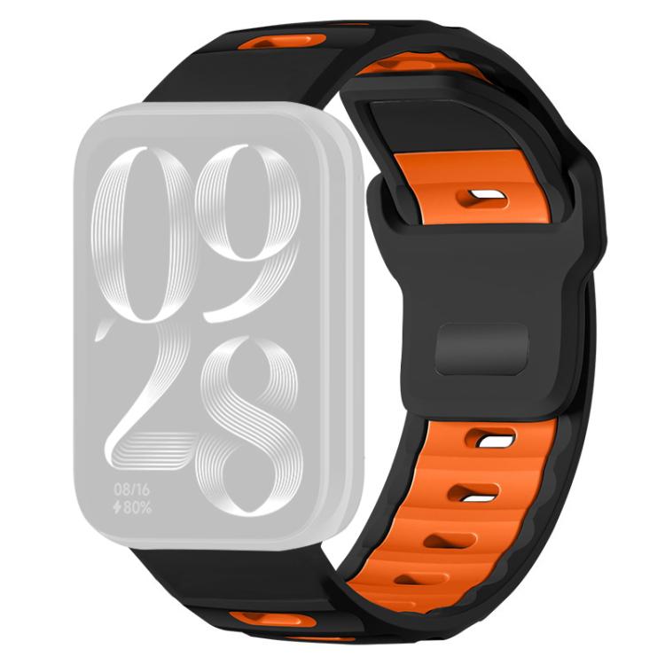 For Xiaomi Band 10 Pro / 9 Pro / Redmi Watch 6 xDfind Flat-head Dual-color Silicone Watch Band