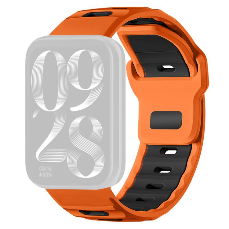 For Xiaomi Band 10 Pro / 9 Pro / Redmi Watch 6 xDfind Flat-head Dual-color Silicone Watch Band