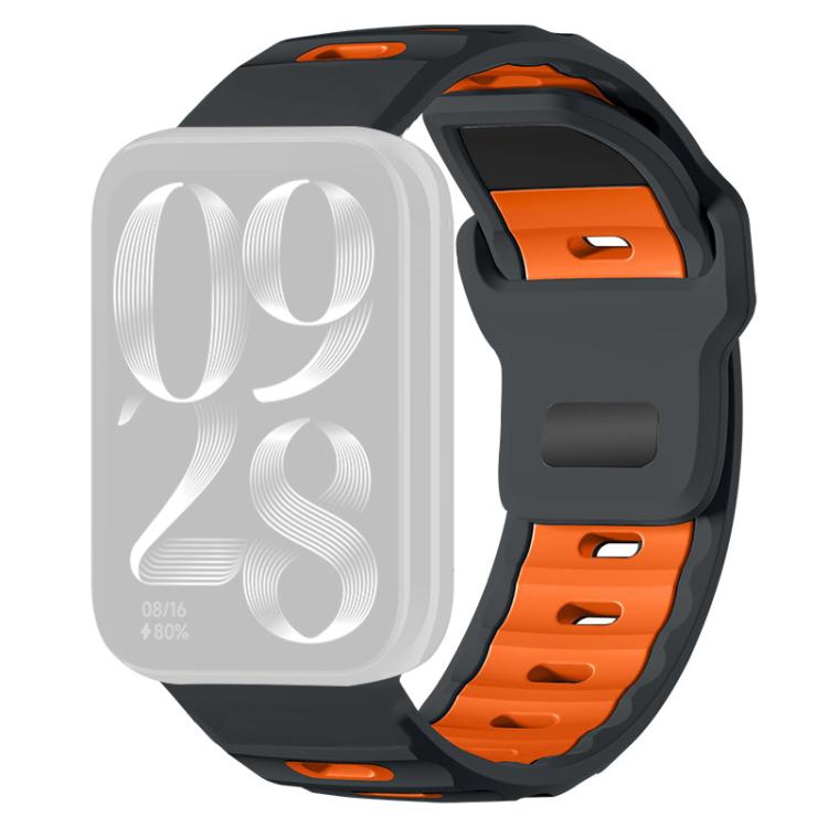 For Xiaomi Band 10 Pro / 9 Pro / Redmi Watch 6 xDfind Flat-head Dual-color Silicone Watch Band