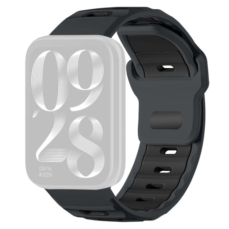 For Xiaomi Band 10 Pro / 9 Pro / Redmi Watch 6 xDfind Flat-head Dual-color Silicone Watch Band